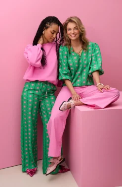 DAMES Ydence Broeken^Pants Indy extra lang | Pink |