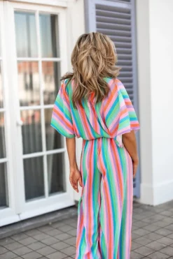 DAMES Studio Poespas Co-ords | Broeken^Pants Plissé | Rainbow cake |