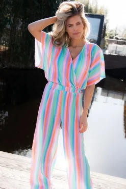 DAMES Studio Poespas Co-ords | Broeken^Pants Plissé | Rainbow cake |