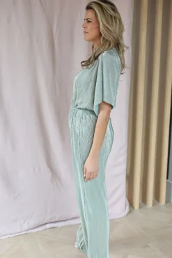 DAMES Studio Poespas Co-ords | Broeken^Pants Plissé | Sparkling mojito |