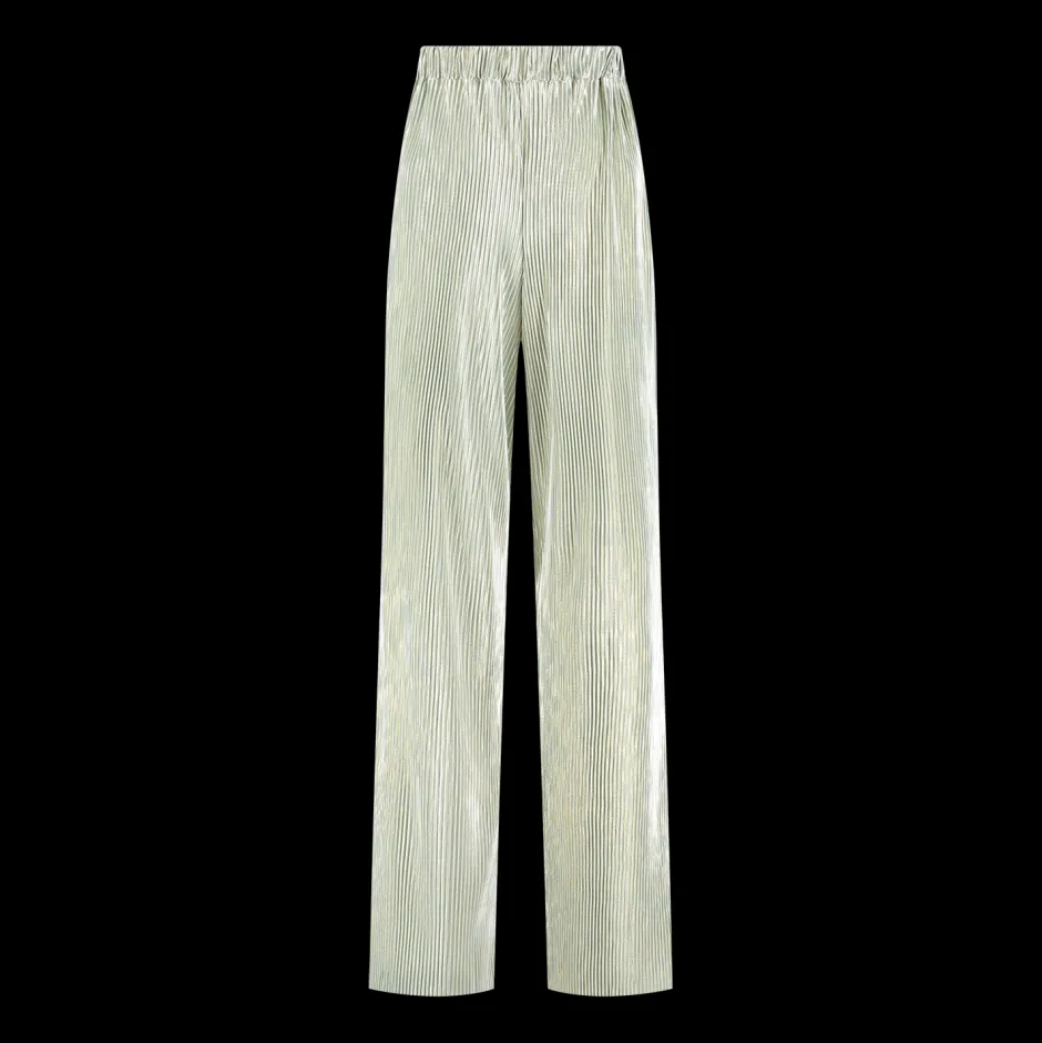 DAMES Studio Poespas Co-ords | Broeken^Pants Plissé | Sparkling mojito |