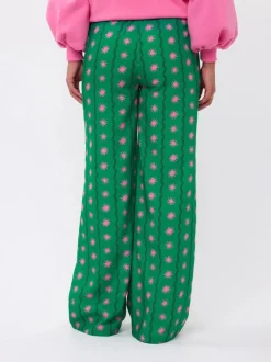 DAMES Ydence Co-ords | Broeken^Pants Veerle | Green print |