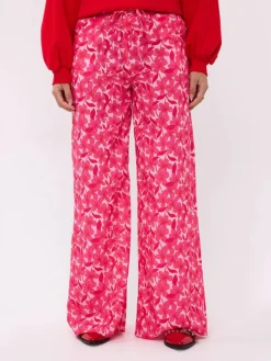 DAMES Ydence Co-ords | Broeken^Pants Veerle | Pink flower |