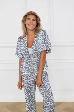 DAMES Refined Department Co-ords | Blouses^Puffed shoulder blouse Poppy | Leopard |