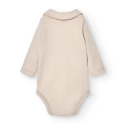 Babidu Rompers^Romper Joes | Kraagje zand bruin | Lange mouwen |