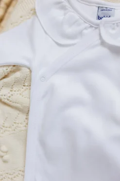 Poespas Rompers^Romper Loet | Volantkraag wit | Lange mouwen | Babidu