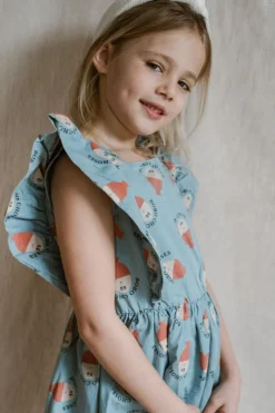 DAMES Bobo Choses Jurken & Salopettes | Jurken^Ruffle dress Morning egg all over |