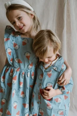 DAMES Bobo Choses Jurken & Salopettes | Jurken^Ruffle dress Morning egg all over |