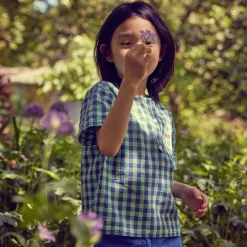 Wander u0026 Wonder Shirts^Shirt Henley | Sky check | Wander & Wonder