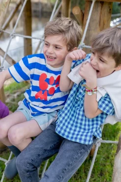 Wander u0026 Wonder Shirts^Shirt Henley | Sky check | Wander & Wonder