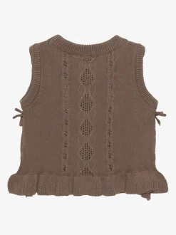 Poespas Truien & Vesten | Truien & Vesten^Slipover Knit | Chocolate | En Fant