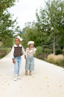 Poespas Truien & Vesten | Truien & Vesten^Slipover Knit | Chocolate | En Fant