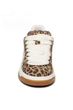DAMES Poespas Sneakers^Sneaker Alysha | White/leopard suede | Steve Madden