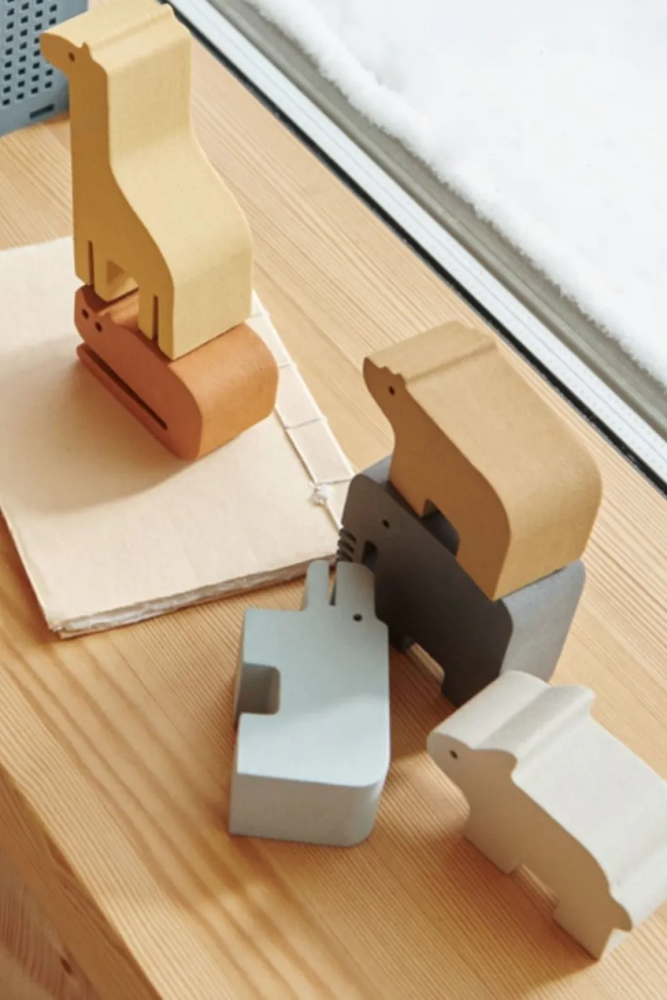 Liewood Educatief Speelgoed | Open Ended Speelgoed^Stackable animals Thorkild | Blue multi mix |