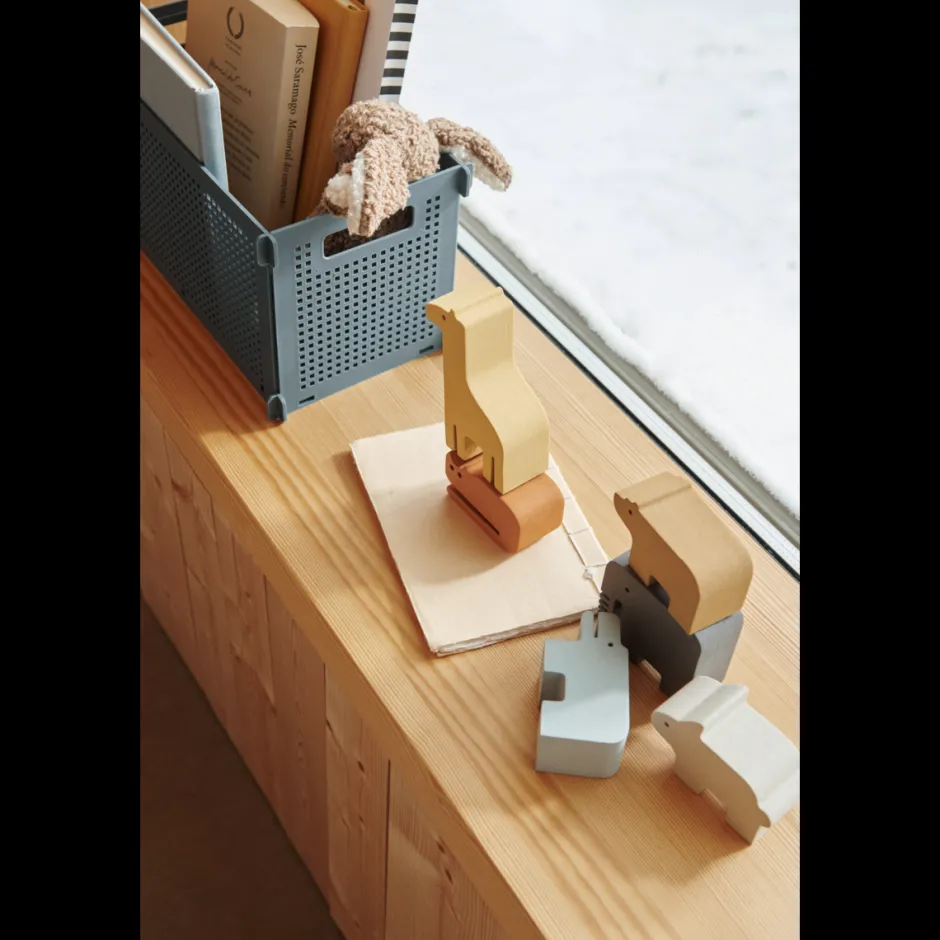 Liewood Educatief Speelgoed | Open Ended Speelgoed^Stackable animals Thorkild | Blue multi mix |