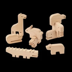 Liewood Educatief Speelgoed | Open Ended Speelgoed^Stackable animals Thorkild | Natural |