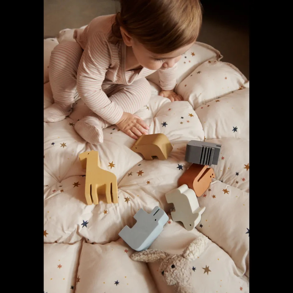 Liewood Educatief Speelgoed | Open Ended Speelgoed^Stackable animals Thorkild | Blue multi mix |