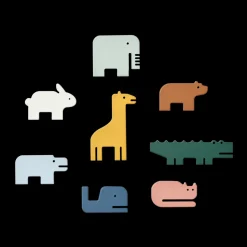 Liewood Educatief Speelgoed | Open Ended Speelgoed^Stackable animals Thorkild | Blue multi mix |