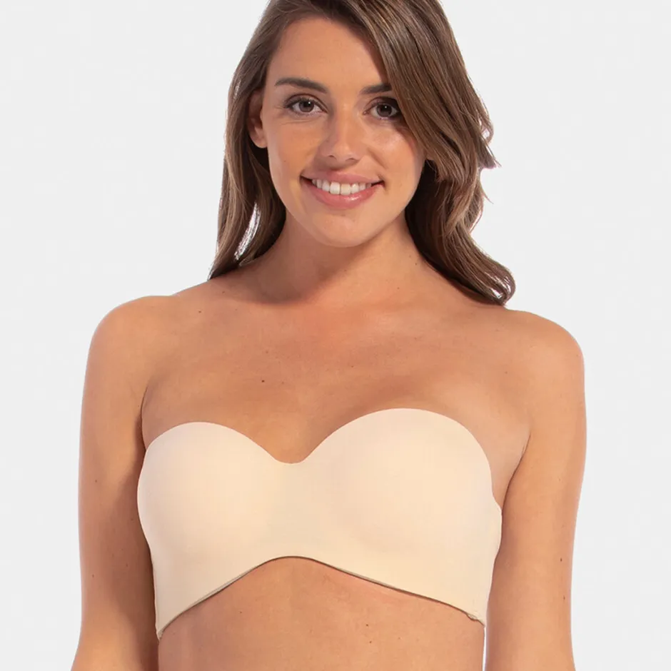 DAMES Poespas Lingerie^Strapless BH | Luxury latte | Magic Bodyfashion