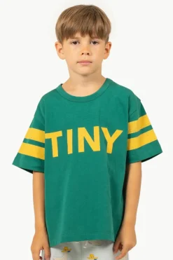 Tinycottons Shirts | Shirts^Stripes logo tee | Dark emerald |