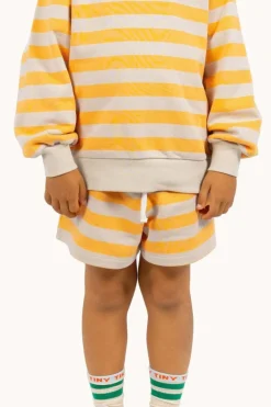 DAMES Tinycottons Co-ords | Co-ords^Stripes tiny short | Orange/dark vanilla |