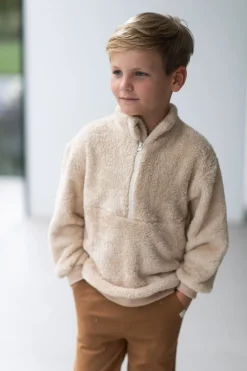 House of Jamie Truien & Vesten^Sweater met rits | Oatmeal |