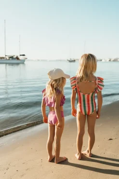 Sproet u0026 Sprout Zwemkleding | Zwemkleding^Swimsuit ruffle stripe print | Blossom | Sproet & Sprout