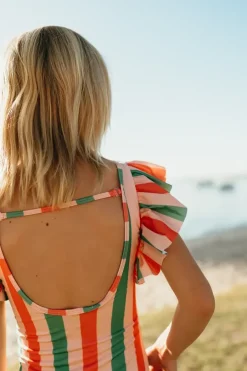 Sproet u0026 Sprout Zwemkleding | Zwemkleding^Swimsuit ruffle stripe print | Blossom | Sproet & Sprout