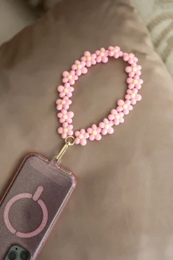 DAMES Studio Poespas Telefoonkoorden | Snøpskes^Telefoonkoord Flowers | Soft pink |