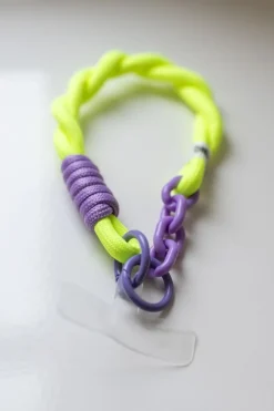 DAMES Z-Style Telefoonkoorden^Telefoonkoord Mia | Kort | Lime/paars