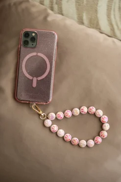 DAMES Studio Poespas Telefoonkoorden | Snøpskes^Telefoonkoord Smileys | Pink |