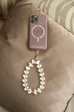 DAMES Studio Poespas Telefoonkoorden | Snøpskes^Telefoonkoord Sugar Hearts | Pearl |