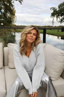 DAMES Studio Poespas Vesten | Vesten & Truien^The Snowsweater | Silver |