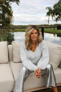 DAMES Studio Poespas Vesten | Vesten & Truien^The Snowsweater | Silver |