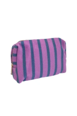 DAMES Studio Poespas Tassen | Snøpskes^Toilettas Stripe-a-licious | Blue purple |