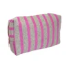 DAMES Studio Poespas Tassen | Snøpskes^Toilettas Stripe-a-licious | Pink grey |