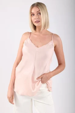 DAMES Nukus Basics | Tops^Top Aniek silky | Powder |