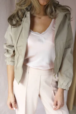 DAMES Nukus Basics | Tops^Top Aniek silky | Powder |