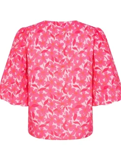 DAMES Ydence Co-ords^Top Meredith | Pink flower |