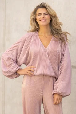 DAMES Studio Poespas Co-ords | Tops^Top Plissé | Pink champagne |