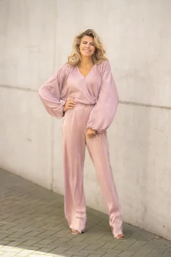 DAMES Studio Poespas Co-ords | Tops^Top Plissé | Pink champagne |
