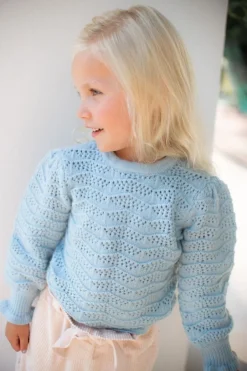 DAMES Studio Poespas Snøpskes | Snøpskes^Trui ajour marshmallow | Kids | Blauw |