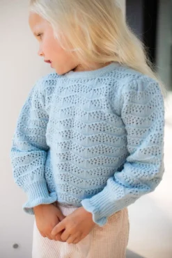DAMES Studio Poespas Snøpskes | Snøpskes^Trui ajour marshmallow | Kids | Blauw |