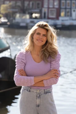 DAMES Studio Poespas Tops | Snøpskes^Trui Crochet | Purple |