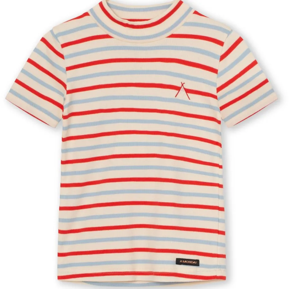 A Monday Copenhagen Shirts^T-shirt Agnes | Poppy stripe | A Monday in Copenhagen