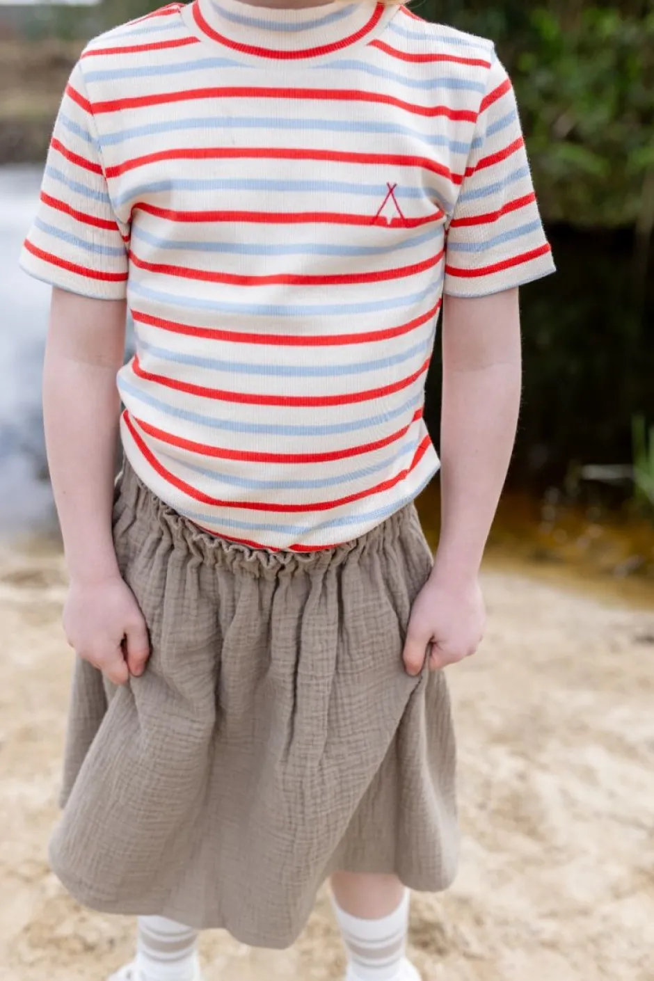 A Monday Copenhagen Shirts^T-shirt Agnes | Poppy stripe | A Monday in Copenhagen