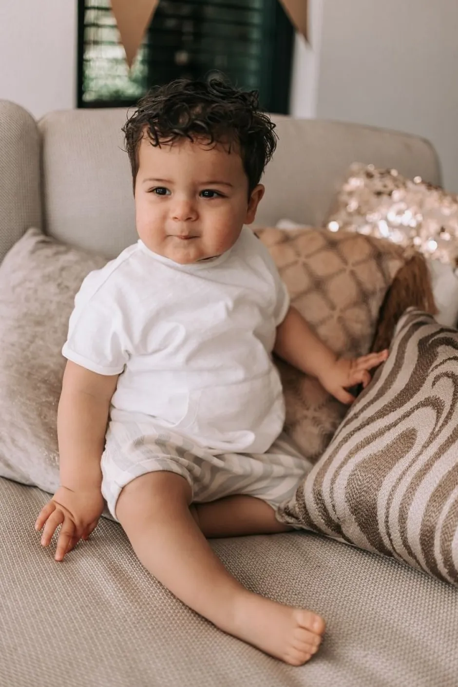 Play Up Shirts | Shirts^T-shirt Flamé | Wit met zakje |