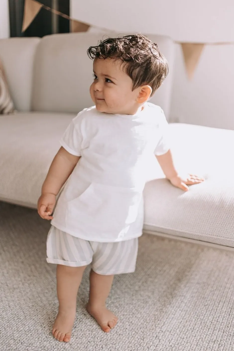 Play Up Shirts | Shirts^T-shirt Flamé | Wit met zakje |