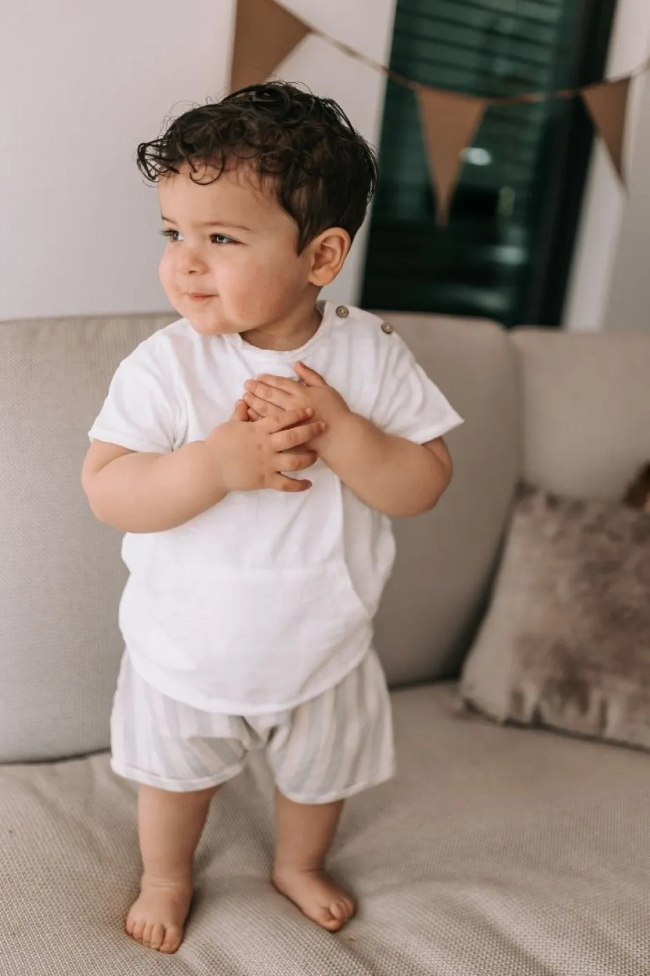 Play Up Shirts | Shirts^T-shirt Flamé | Wit met zakje |