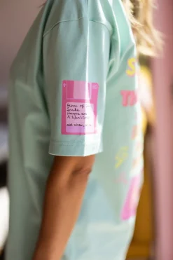 DAMES Studio Poespas Tops | Snøpskes^T-Shirt 90's Kid | Mint |